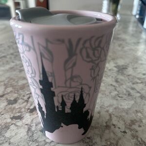 Disney Pink Travel Mug with Castle Design